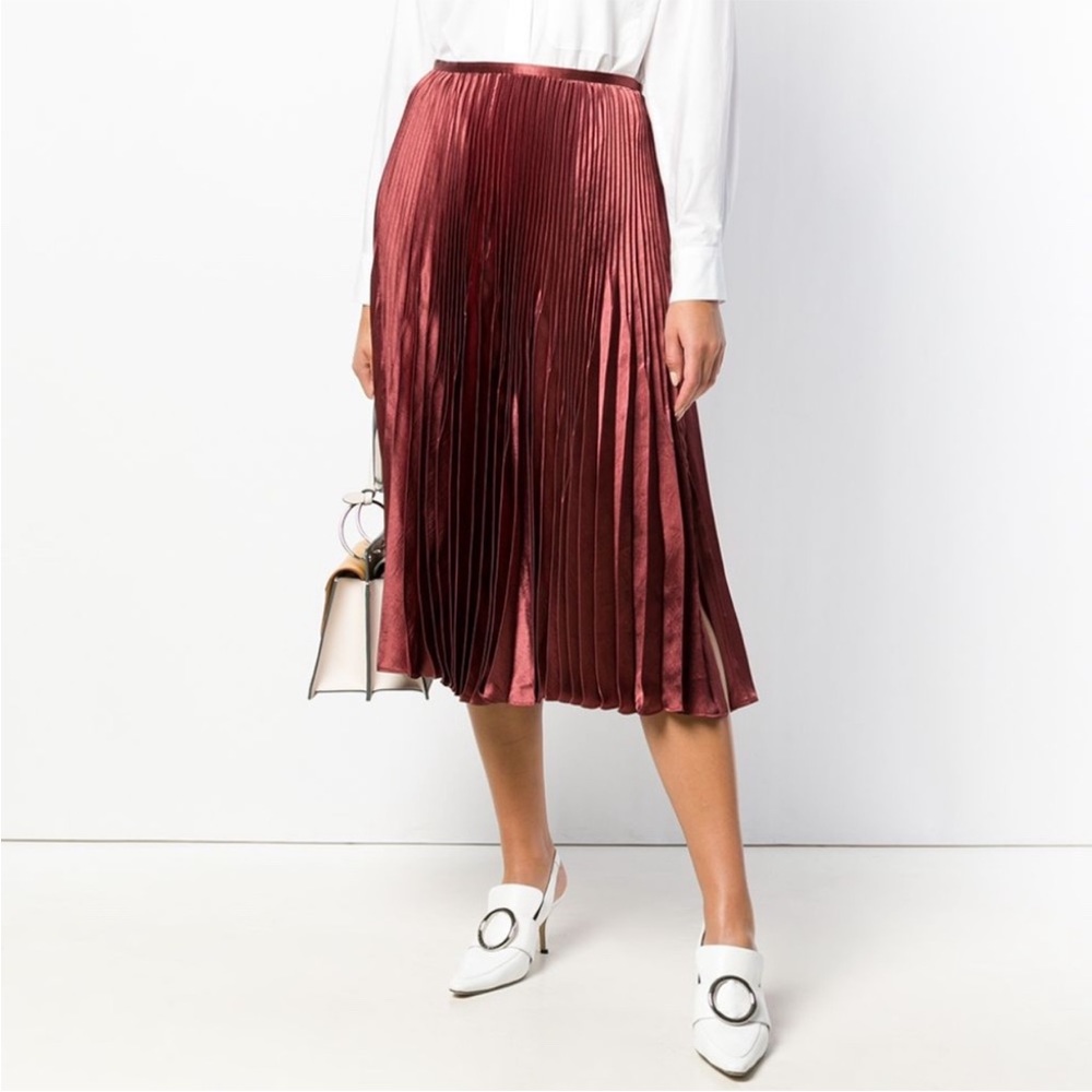 Vince Pleated Midi Skirt size 0